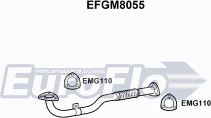 EuroFlo EFGM8055 - Exhaust Pipe autospares.lv