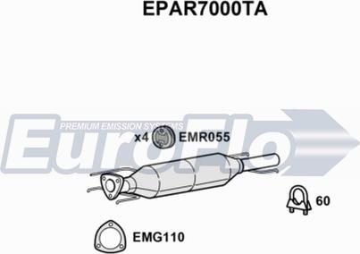 EuroFlo EPAR7000TA - Soot / Particulate Filter, exhaust system autospares.lv