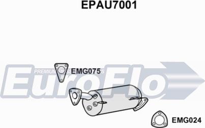 EuroFlo EPAU7001 - Soot / Particulate Filter, exhaust system autospares.lv