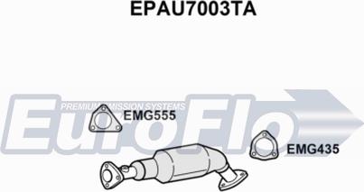 EuroFlo EPAU7003TA - Soot / Particulate Filter, exhaust system autospares.lv