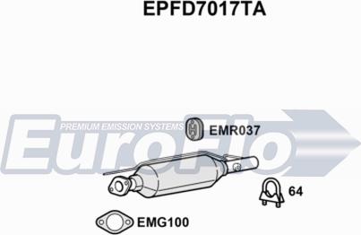 EuroFlo EPFD7017TA - Soot / Particulate Filter, exhaust system autospares.lv