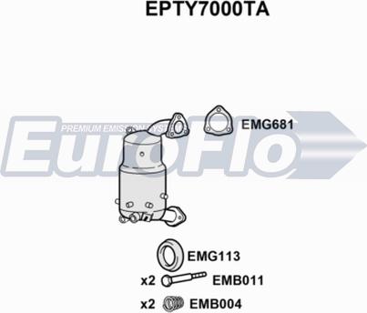EuroFlo EPTY7000TA - Soot / Particulate Filter, exhaust system autospares.lv