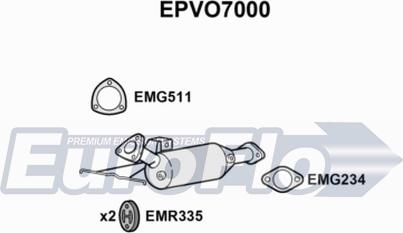 EuroFlo EPVO7000 - Soot / Particulate Filter, exhaust system autospares.lv