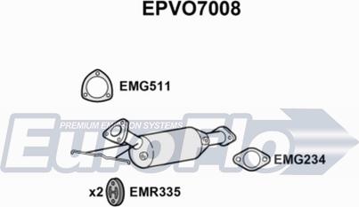 EuroFlo EPVO7008 - Soot / Particulate Filter, exhaust system autospares.lv