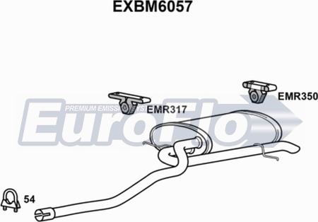 EuroFlo EXBM6057 - End Silencer autospares.lv