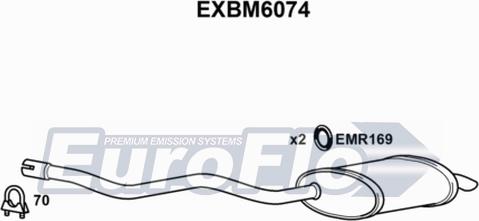 EuroFlo EXBM6074 - End Silencer autospares.lv