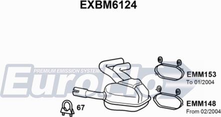 EuroFlo EXBM6124 - End Silencer autospares.lv