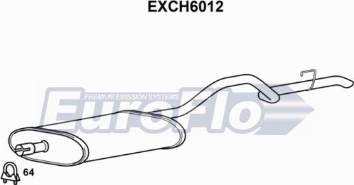 EuroFlo EXCH6012 - End Silencer autospares.lv
