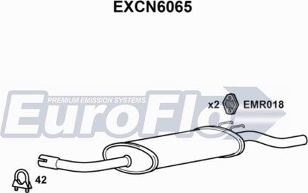 EuroFlo EXCN6065 - End Silencer autospares.lv