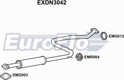 EuroFlo EXDN3042 - Middle Silencer autospares.lv