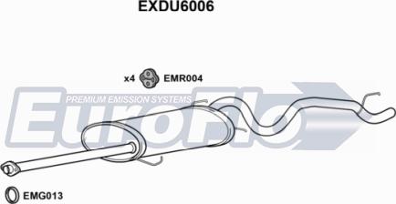 EuroFlo EXDU6006 - End Silencer autospares.lv