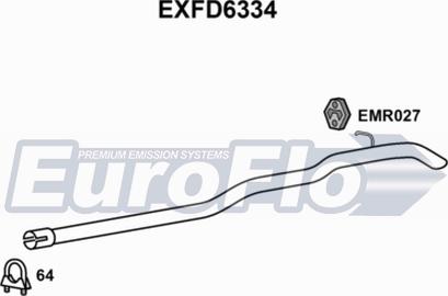 EuroFlo EXFD6334 - Exhaust Tip autospares.lv