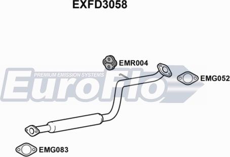 EuroFlo EXFD3058 - Middle Silencer autospares.lv