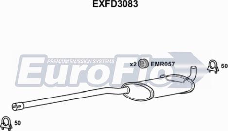 EuroFlo EXFD3083 - Middle Silencer autospares.lv