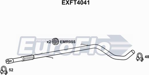 EuroFlo EXFT4041 - Exhaust Pipe autospares.lv