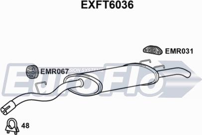 EuroFlo EXFT6036 - End Silencer autospares.lv