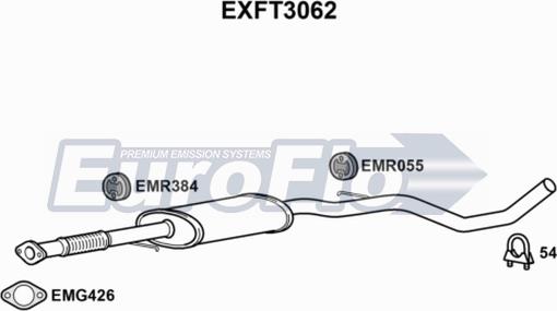 EuroFlo EXFT3062 - Middle Silencer autospares.lv