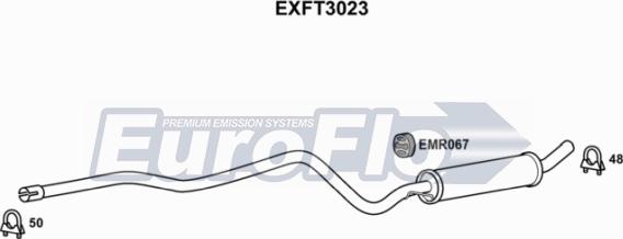 EuroFlo EXFT3023 - Middle Silencer autospares.lv