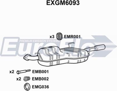 EuroFlo EXGM6093 - End Silencer autospares.lv