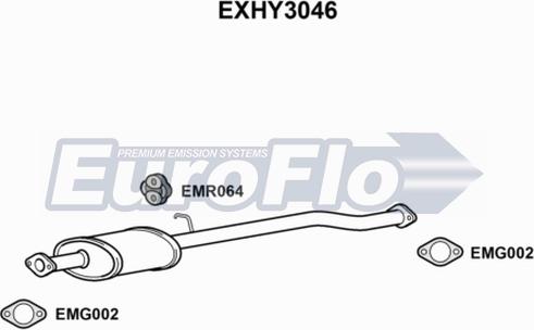 EuroFlo EXHY3046 - Middle Silencer autospares.lv