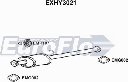 EuroFlo EXHY3021 - Middle Silencer autospares.lv