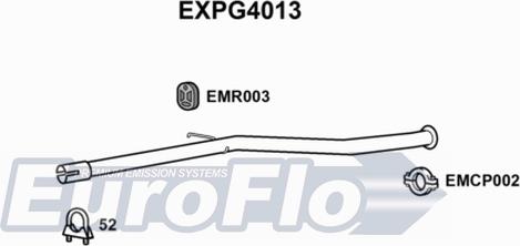 EuroFlo EXPG4013 - Exhaust Pipe autospares.lv