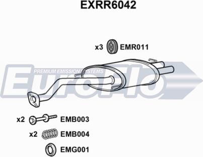 EuroFlo EXRR6042 - End Silencer autospares.lv