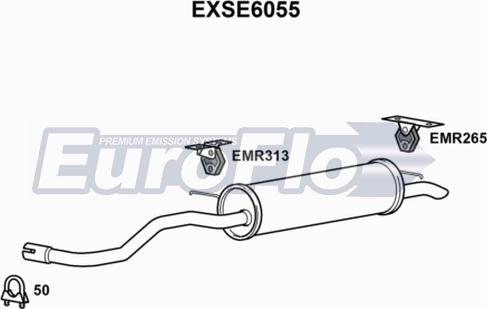 EuroFlo EXSE6055 - End Silencer autospares.lv