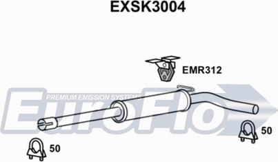 EuroFlo EXSK3004 - Middle Silencer autospares.lv