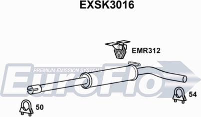 EuroFlo EXSK3016 - Middle Silencer autospares.lv