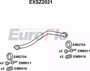 EuroFlo EXSZ2021 - Exhaust Pipe autospares.lv