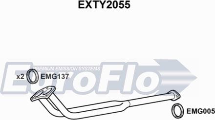 EuroFlo EXTY2055 - Exhaust Pipe autospares.lv