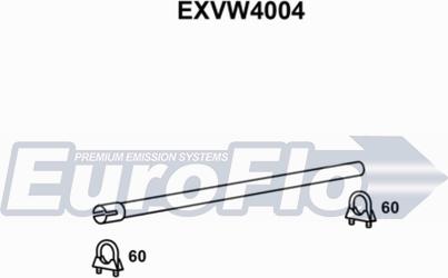 EuroFlo EXVW4004 - Exhaust Pipe autospares.lv