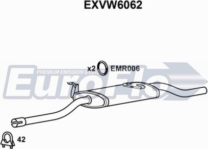 EuroFlo EXVW6062 - End Silencer autospares.lv