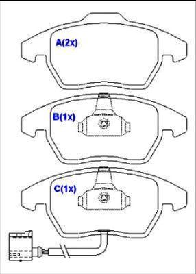 EUROREPAR 1643068280 - Brake Pad Set, disc brake autospares.lv