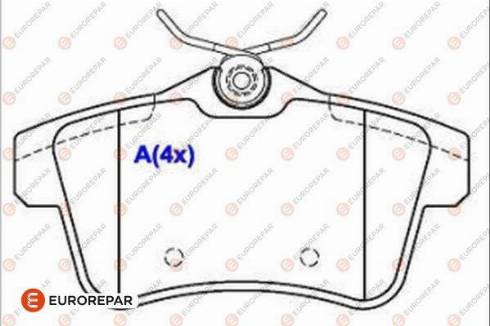 EUROREPAR 1643067080 - Brake Pad Set, disc brake autospares.lv