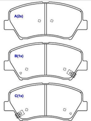 EUROREPAR 1643084080 - Brake Pad Set, disc brake autospares.lv