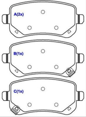 EUROREPAR 1643080180 - Brake Pad Set, disc brake autospares.lv