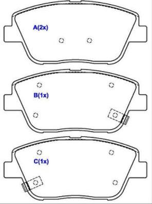 EUROREPAR 1643083880 - Brake Pad Set, disc brake autospares.lv