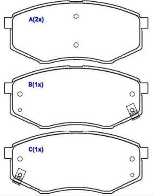 EUROREPAR 1643083780 - Brake Pad Set, disc brake autospares.lv