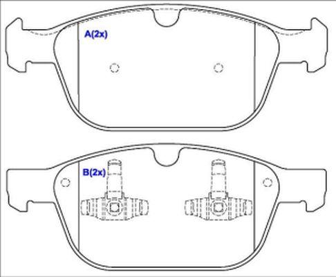 EUROREPAR 1643079480 - Brake Pad Set, disc brake autospares.lv