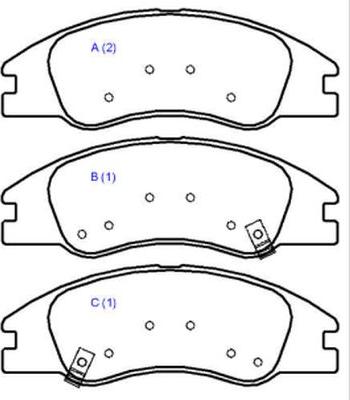 AutomotiveAdriado GLBP0573 - Brake Pad Set, disc brake autospares.lv