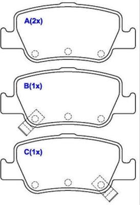 EUROREPAR 1643079280 - Brake Pad Set, disc brake autospares.lv