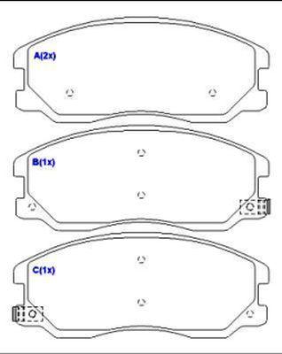 EUROREPAR 1643075080 - Brake Pad Set, disc brake autospares.lv