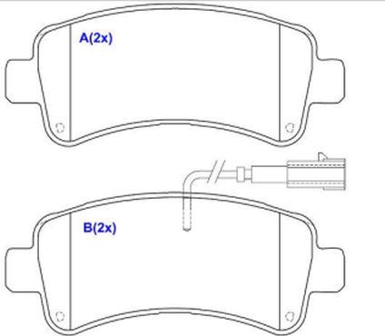 EUROREPAR 1643076780 - Brake Pad Set, disc brake autospares.lv