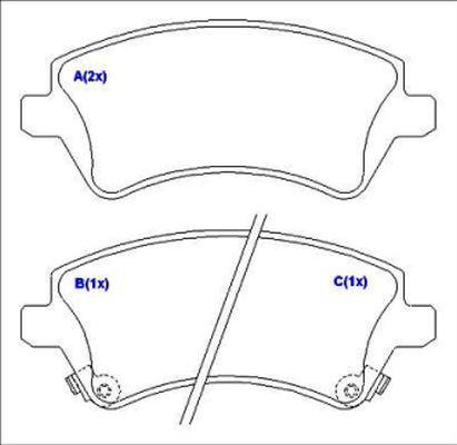 EUROREPAR 1643071880 - Brake Pad Set, disc brake autospares.lv