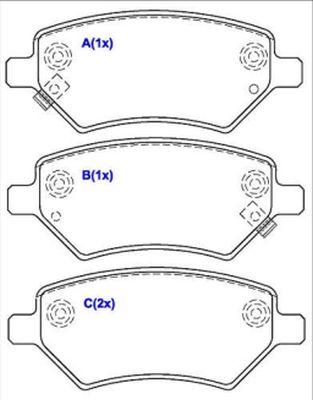 EUROREPAR 1643073680 - Brake Pad Set, disc brake autospares.lv