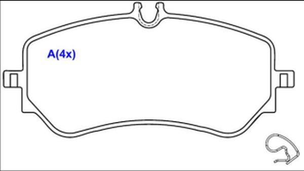 EUROREPAR 1643073180 - Brake Pad Set, disc brake autospares.lv