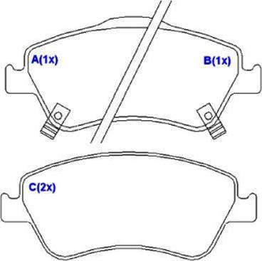 EUROREPAR 1643072480 - Brake Pad Set, disc brake autospares.lv