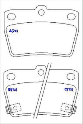 EUROREPAR 1643072080 - Brake Pad Set, disc brake autospares.lv